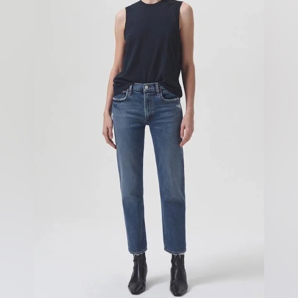 Agolde Denim - 🔥🔥 Agolde Kye Mid Rise Soft stretch Straight Crop Jeans In Mirage Size 33🔥🔥